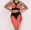 Active Leather Mesh Body Short Set – Orange